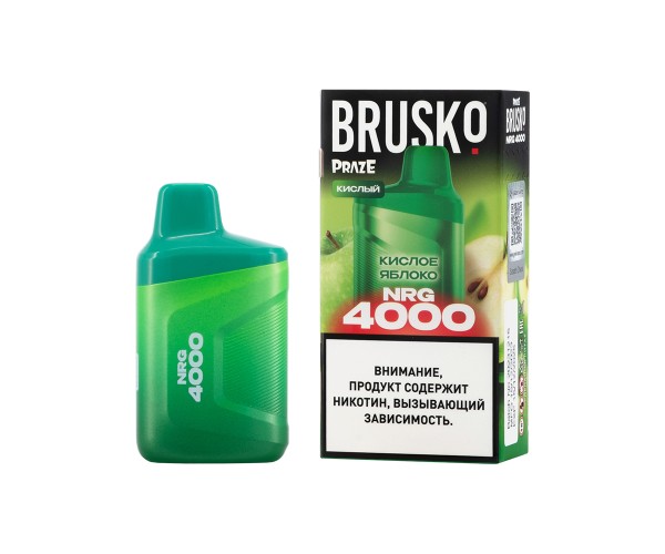 Brusko NRG 4000 Кислое Яблоко
