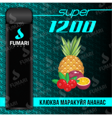 Fumari Pods SUPER Клюква-Маракуйя-Ананас (1200 затяжек)