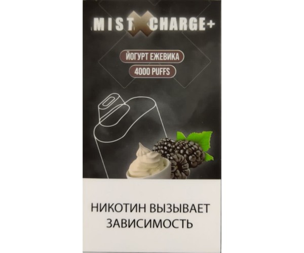 Mist X Charge+ Йогурт Ежевика (4000 затяжек)