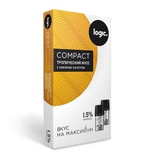 Сменные капсулы Logic Compact Тропический мусс, 1.5%, 2 капсулы