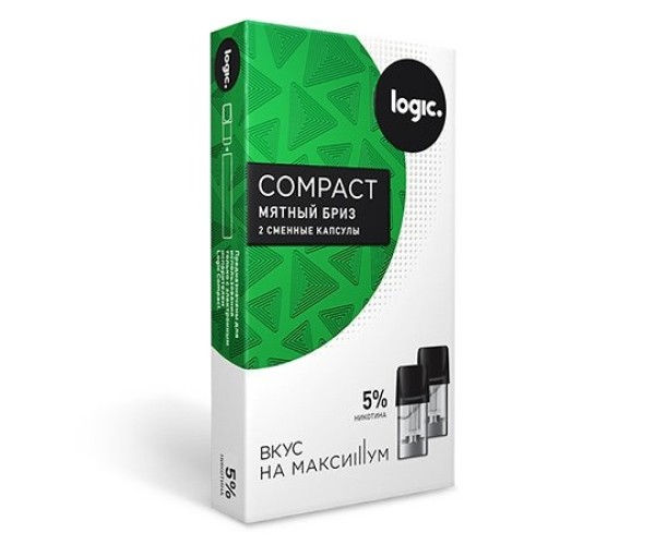 Сменные капсулы Logic Compact Мятный бриз, 5%, 2 капсулы