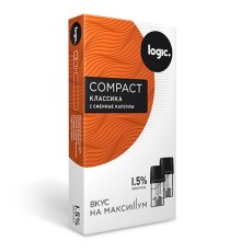 Сменные капсулы Logic Compact Классика, 1.5%, 2 капсулы