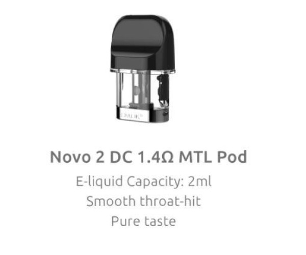 Сменный картридж Smok Novo 2 MTL Pod (1.4 Ом, 2 мл)